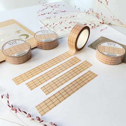 Masking tape | LETTOON | Brown Grid