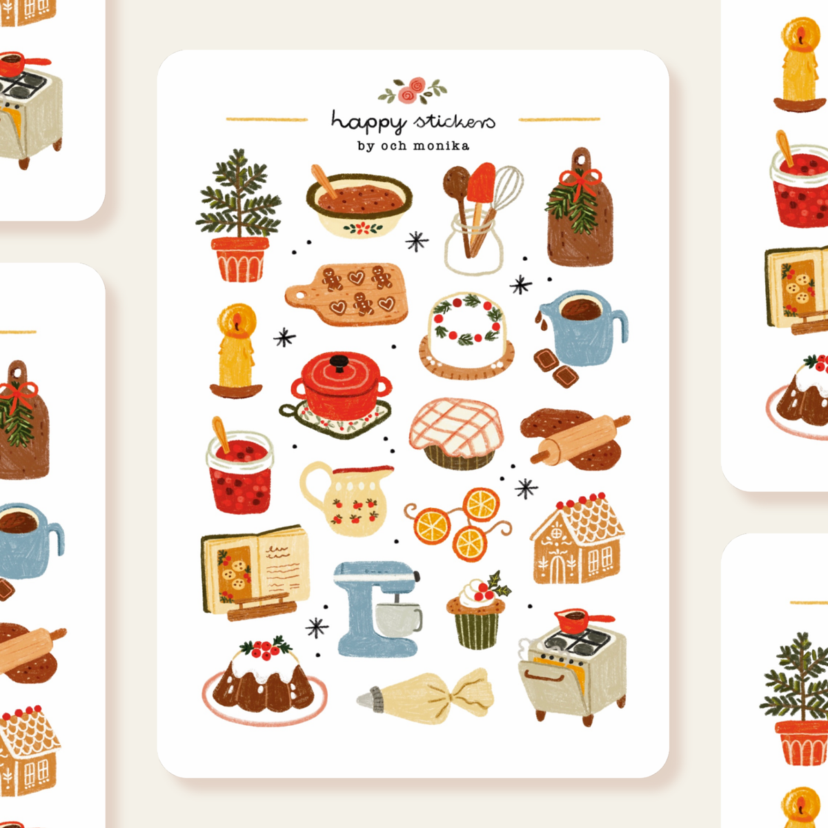Decorative Stickers | Och Monika | Winter Baking