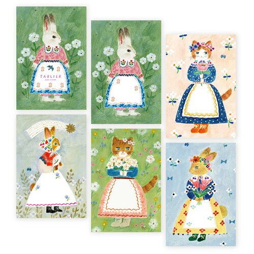 Bloc de cartes postales | Aiko Fukawa | Tablier - cozyca products - millenotes