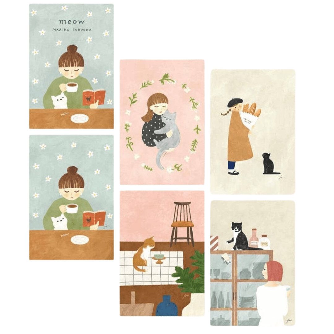 Bloc de cartes postales | Mariko Fukuda | Meow - cozyca products - millenotes