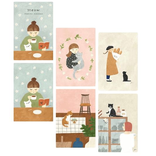 Bloc de cartes postales | Mariko Fukuda | Meow - cozyca products - millenotes