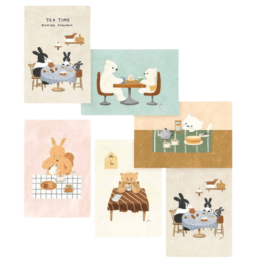 Bloc de cartes postales | Mariko Fukuda | Tea Time - cozyca products - millenotes