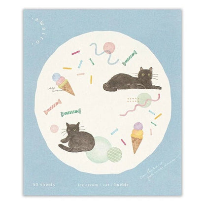 Bloc - notes japonais | Awairo | Chat Noir - NB Co Ltd - millenotes