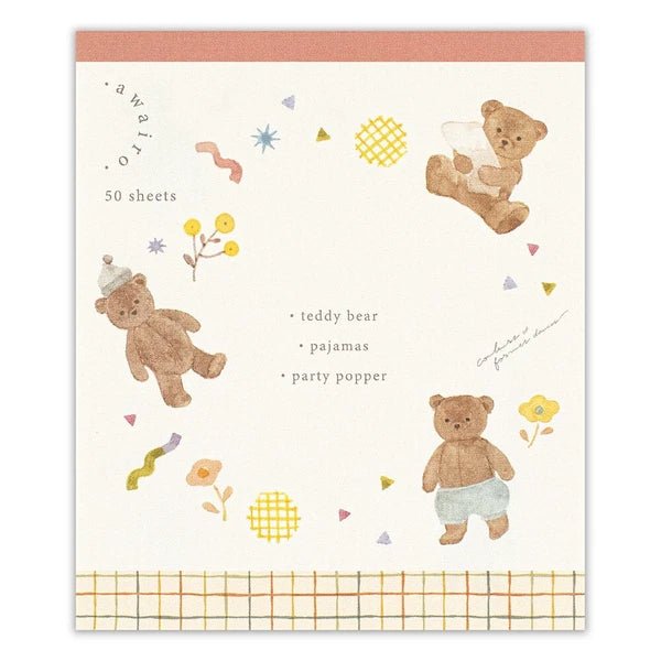 Bloc - notes japonais | Awairo | Ours en Peluche - NB Co Ltd - millenotes
