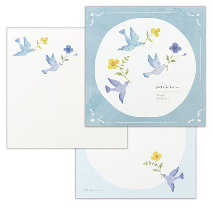 Bloc - notes japonais | Michikusa | Oiseau Bleu - NB Co Ltd - millenotes