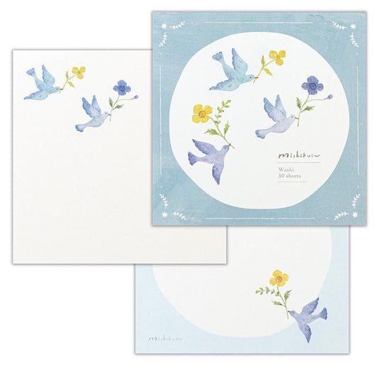 Bloc - notes japonais | Michikusa | Oiseau Bleu - NB Co Ltd - millenotes
