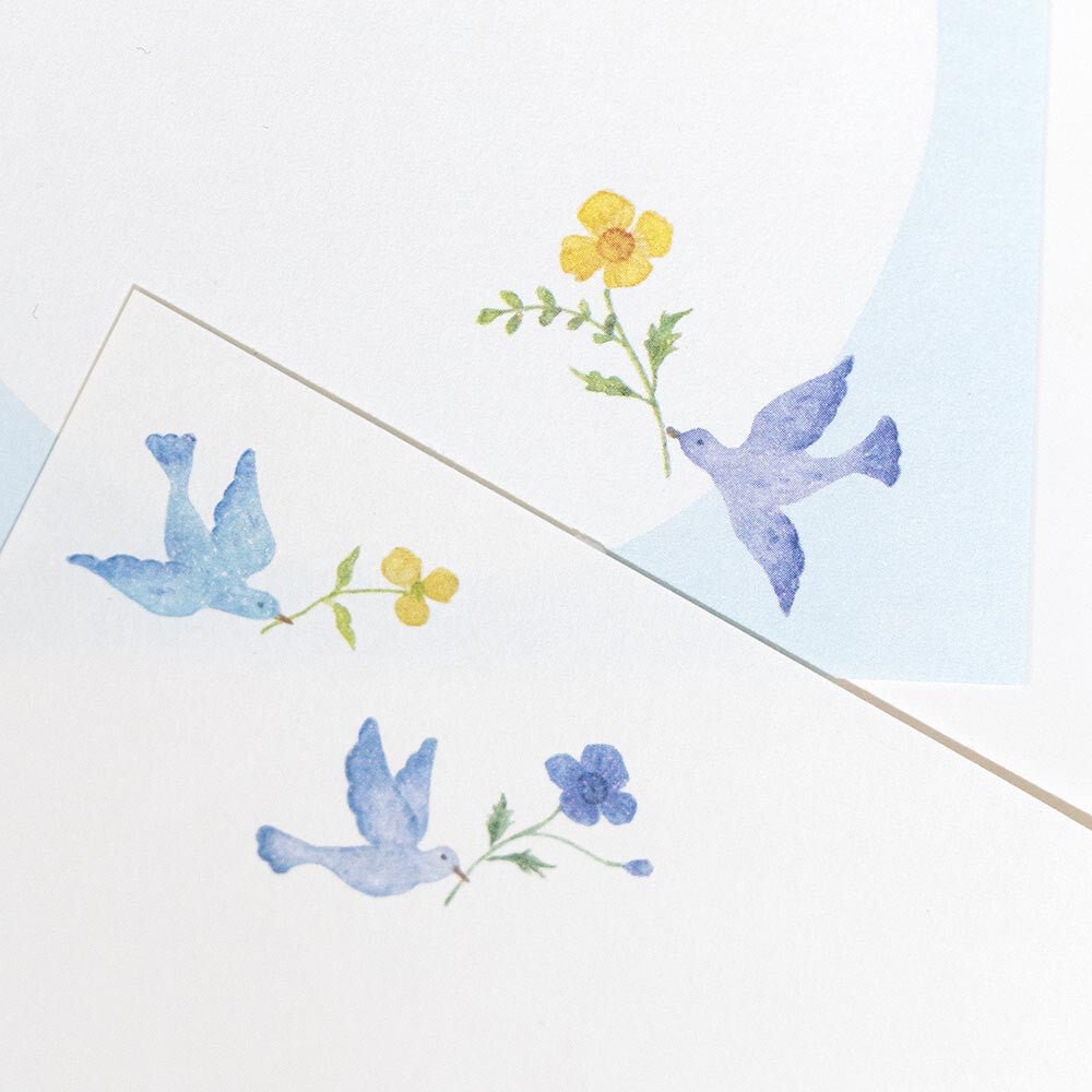 Bloc - notes japonais | Michikusa | Oiseau Bleu - NB Co Ltd - millenotes