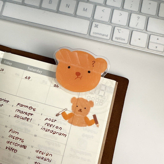 Pince en acrylique | Bloom Paper Studio | Confused Bear