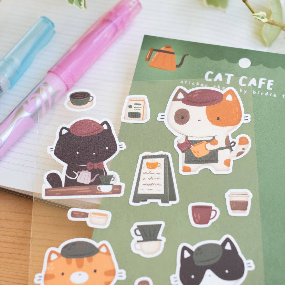 Stickers | Birdie Tam | Cat café