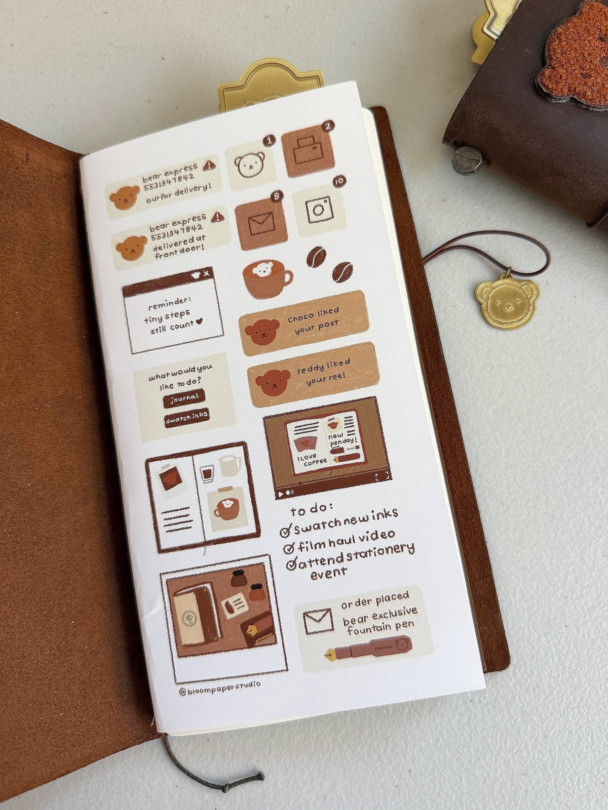 Carnet A5 Slim Tomoe River | Bloom Paper Studio | Choco - Bloom Paper Studio - millenotes