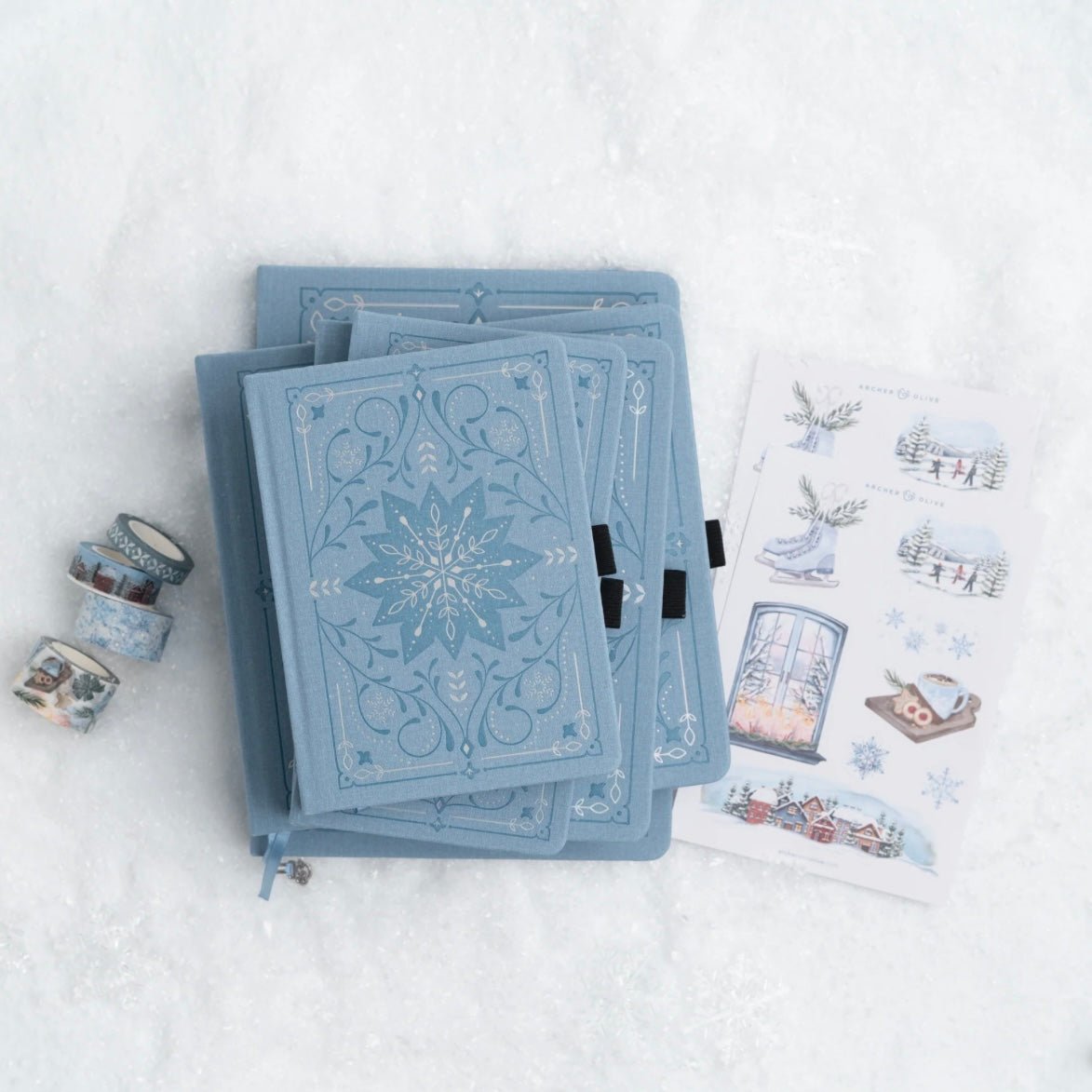 Carnet de Notes Bullet Journal | A&O Snowflake Storybook A5 - Archer & Olive - millenotes