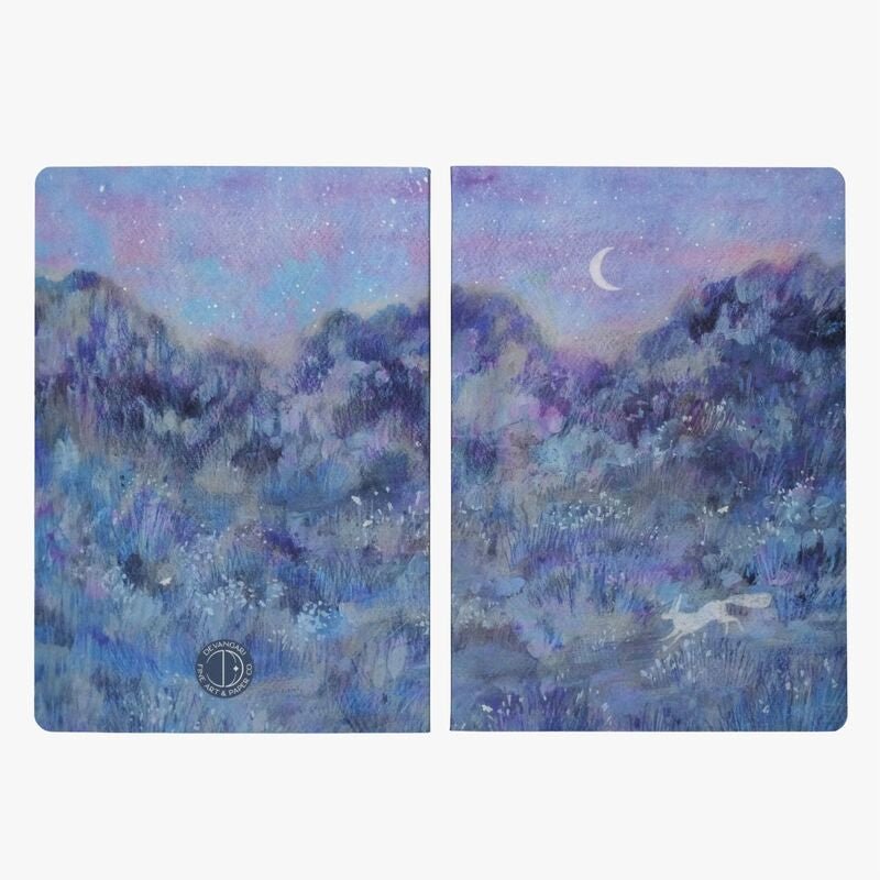 Carnet de Notes Reliure Otabind | Night Meadow | bujo, A5 Pointillé 120g - Devangari - art - millenotes