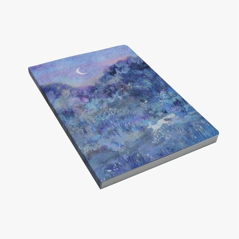 Carnet de Notes Reliure Otabind | Night Meadow | bujo, A5 Pointillé 120g - Devangari - art - millenotes