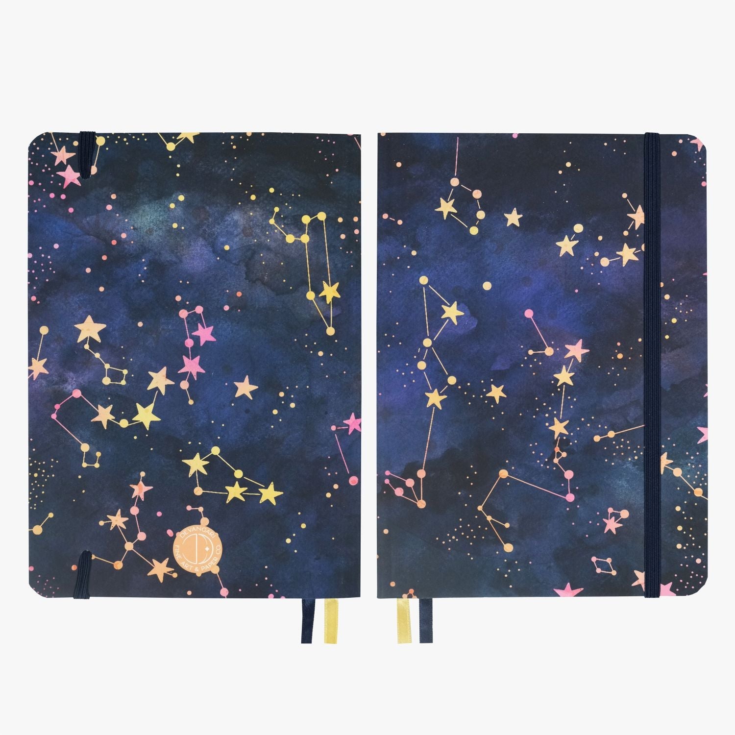 Carnet de Notes Shimmering Stars | Idéal pour Bullet Journal, A5 Pointillé 120g - Devangari - art - millenotes