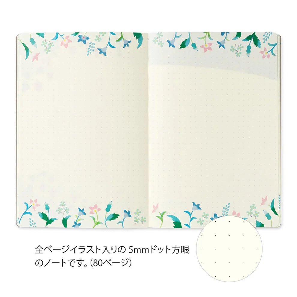Carnet illustré Yuru Log B6 | MIDORI | Floral - Midori - millenotes