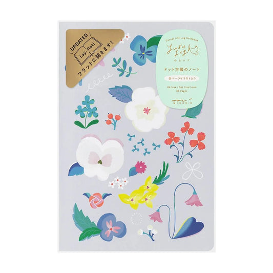 Carnet illustré Yuru Log B6 | MIDORI | Floral - Midori - millenotes