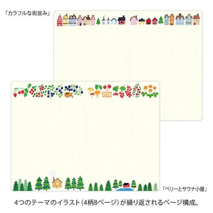 Carnet illustré Yuru Log B6 | MIDORI | Scandinavia - Midori - millenotes