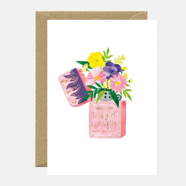Carte de voeux | Anniversaire | Briquet Fleuri - All The Ways To Say - millenotes