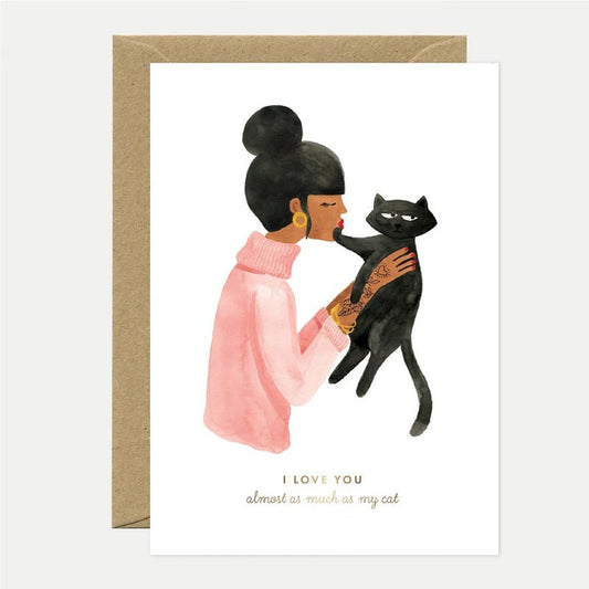 Carte de vœux ATWTS | Amour et Amitié | As much as my cat - All The Ways To Say - millenotes