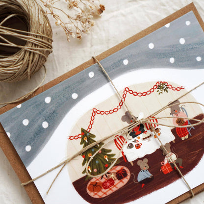 Carte de voeux | Noël | Och Monika | Christmas in the Mouse House - Och Monika - millenotes