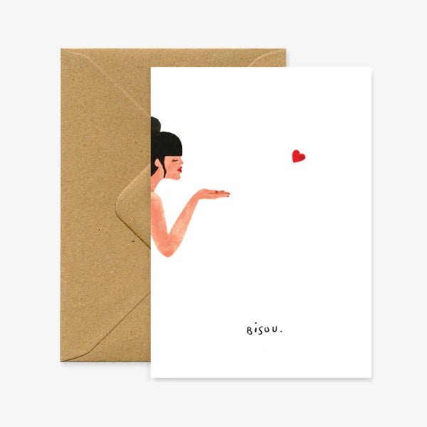 Carte de voeux | Saint Valentin| Bisou - All The Way To Say - millenotes