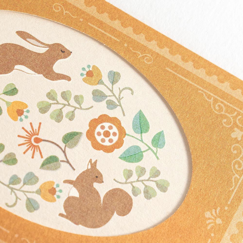 Cartes à message japonaises | Antik Piac | Les Lapins Orangés - NB Co Ltd - millenotes