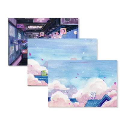 Cartes Postales Esterbrook x SAKURADRAGON | Sakura Street (Lot de 3) - Esterbrook - millenotes