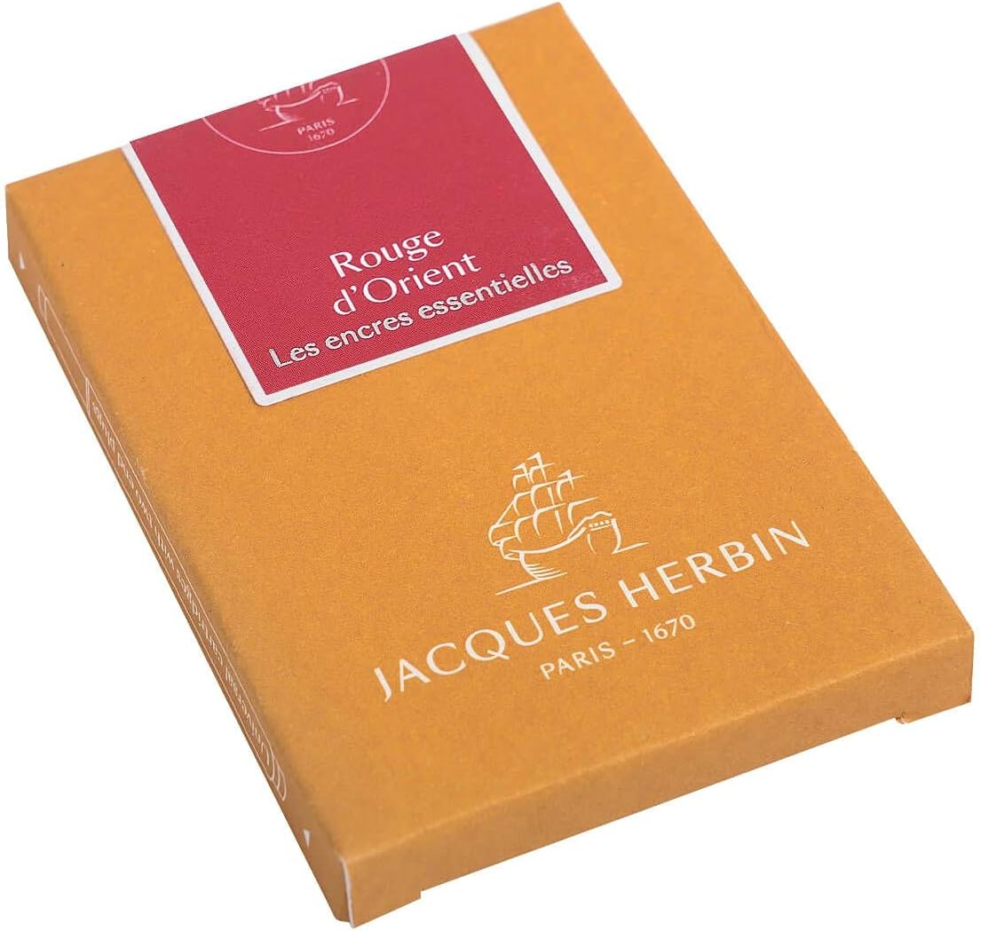 Cartouches d'encre Essentielles Jacques HERBIN | Rouge d'Orient - Jacques Herbin - millenotes