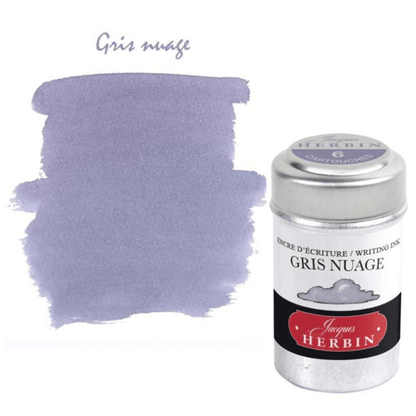 Cartouches d'encre stylo plume J.Herbin - Jacques Herbin - Gris nuage - millenotes
