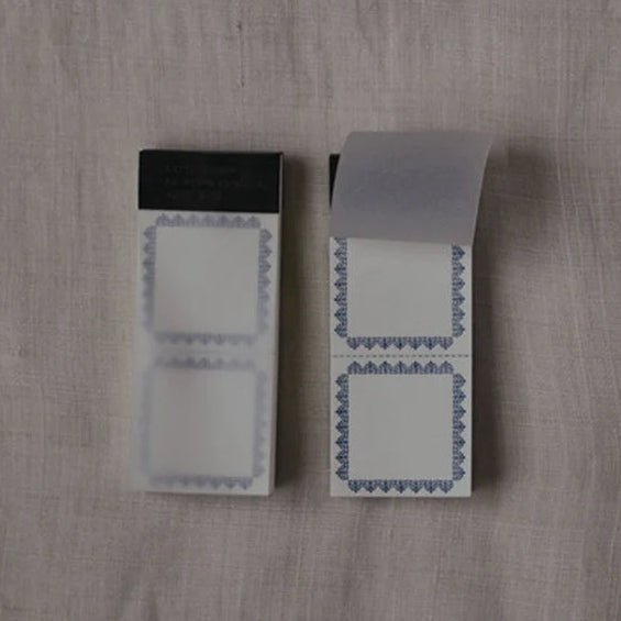 Classiky Letterpress Label Book | Carnet d’Étiquettes - Classiky - Bleu - millenotes