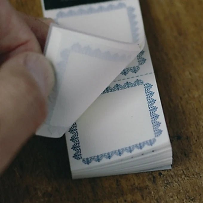 Classiky Letterpress Label Book | Carnet d’Étiquettes - Classiky - Bleu - millenotes