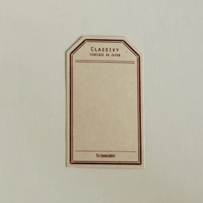 Classiky Letterpress Label Card | 40 Étiquettes - Classiky - Rouge - millenotes
