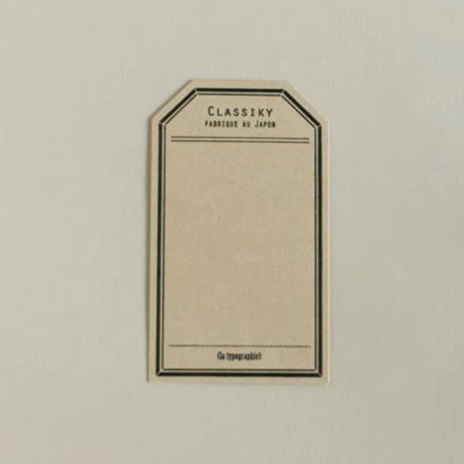 Classiky Letterpress Label Card | 40 Étiquettes - Classiky - Vert - millenotes