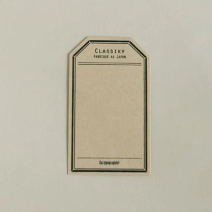 Classiky Letterpress Label Card | 40 Étiquettes - Classiky - Vert - millenotes