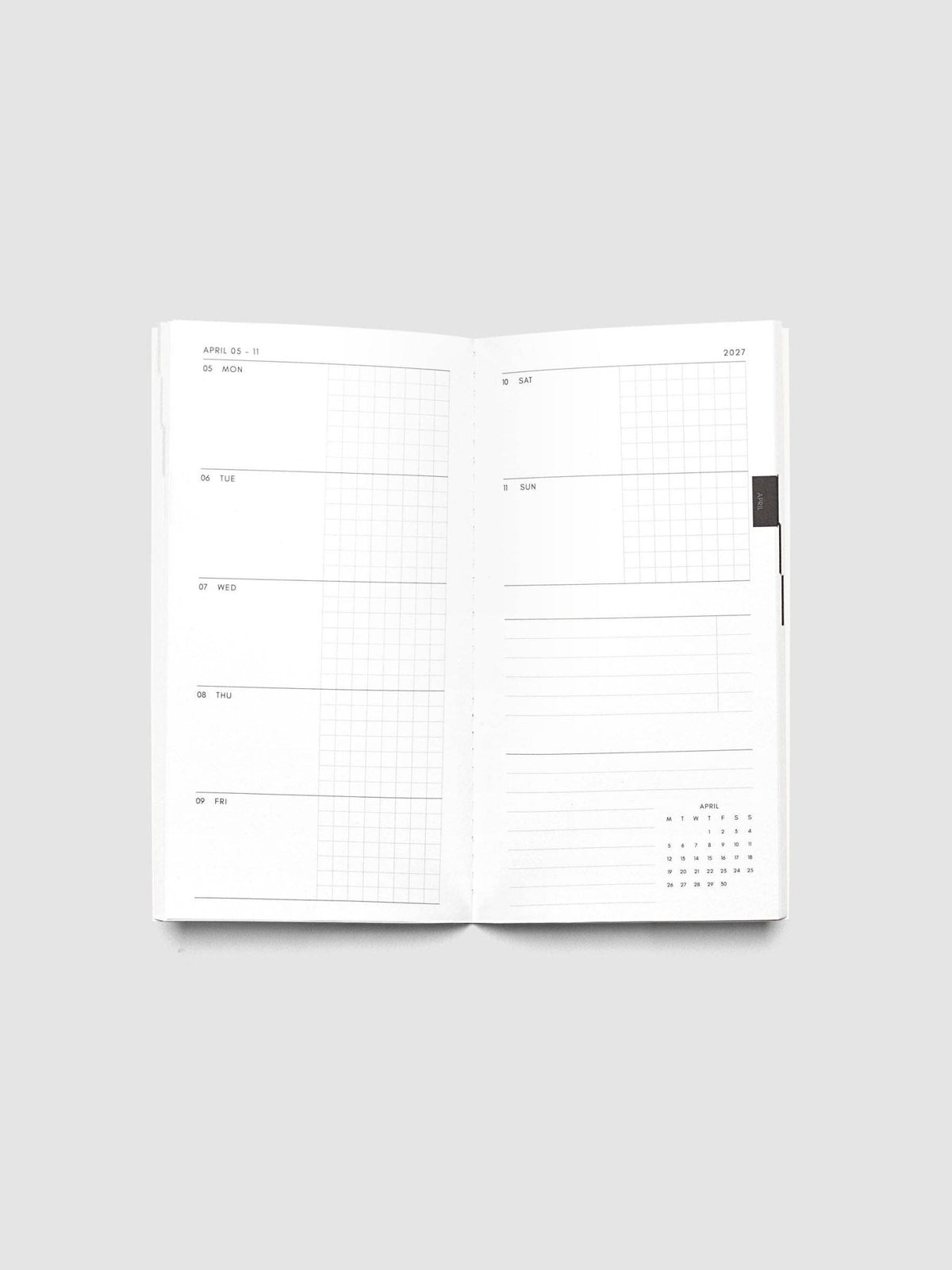 Cloth & Paper | Agenda hebdomadaire 2027 | Pocket Plus - Cloth & Paper - millenotes