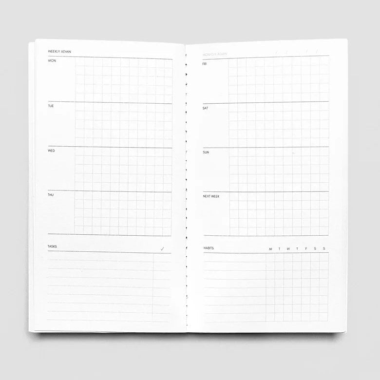 Cloth & Paper | Carnet Admin Hebdo | Pocket Plus - Cloth & Paper - millenotes