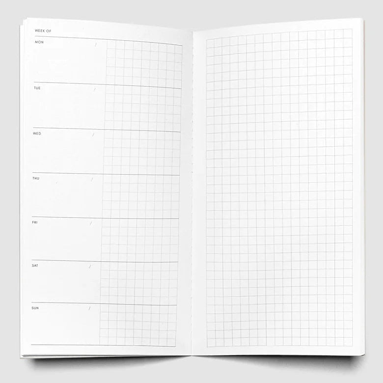 Cloth & Paper | Carnet Hebdomadaire + Notes | A5 Slim - Cloth & Paper - millenotes