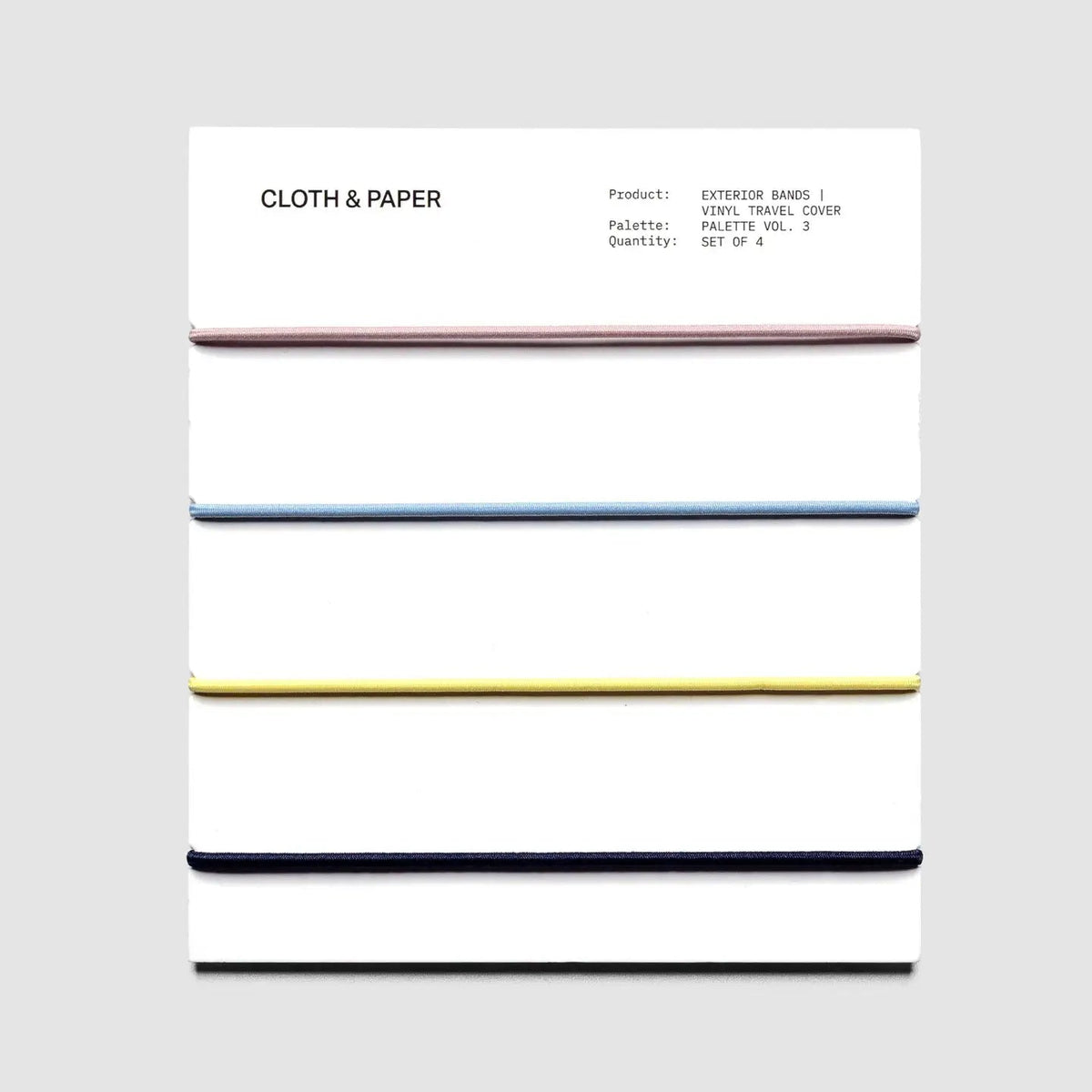 Cloth & Paper | Élastiques pour couverture - Cloth & Paper - Vol. 3 - millenotes