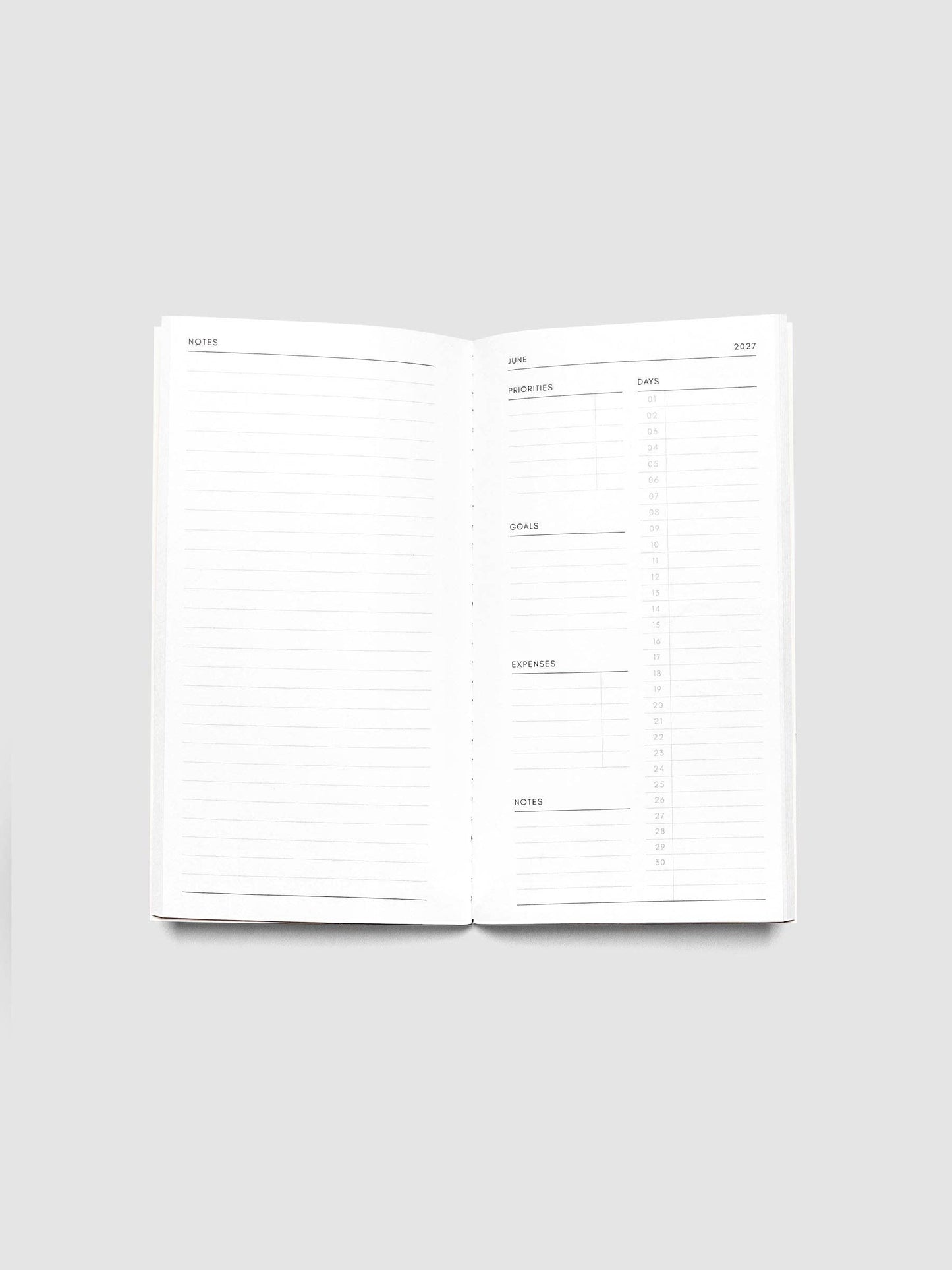 Cloth & Paper | Miesięczny planer 2027 | Pocket Plus