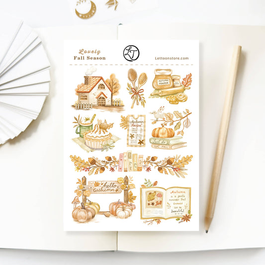 Decorative Stickers | LETTOON | Lovely Fall Season