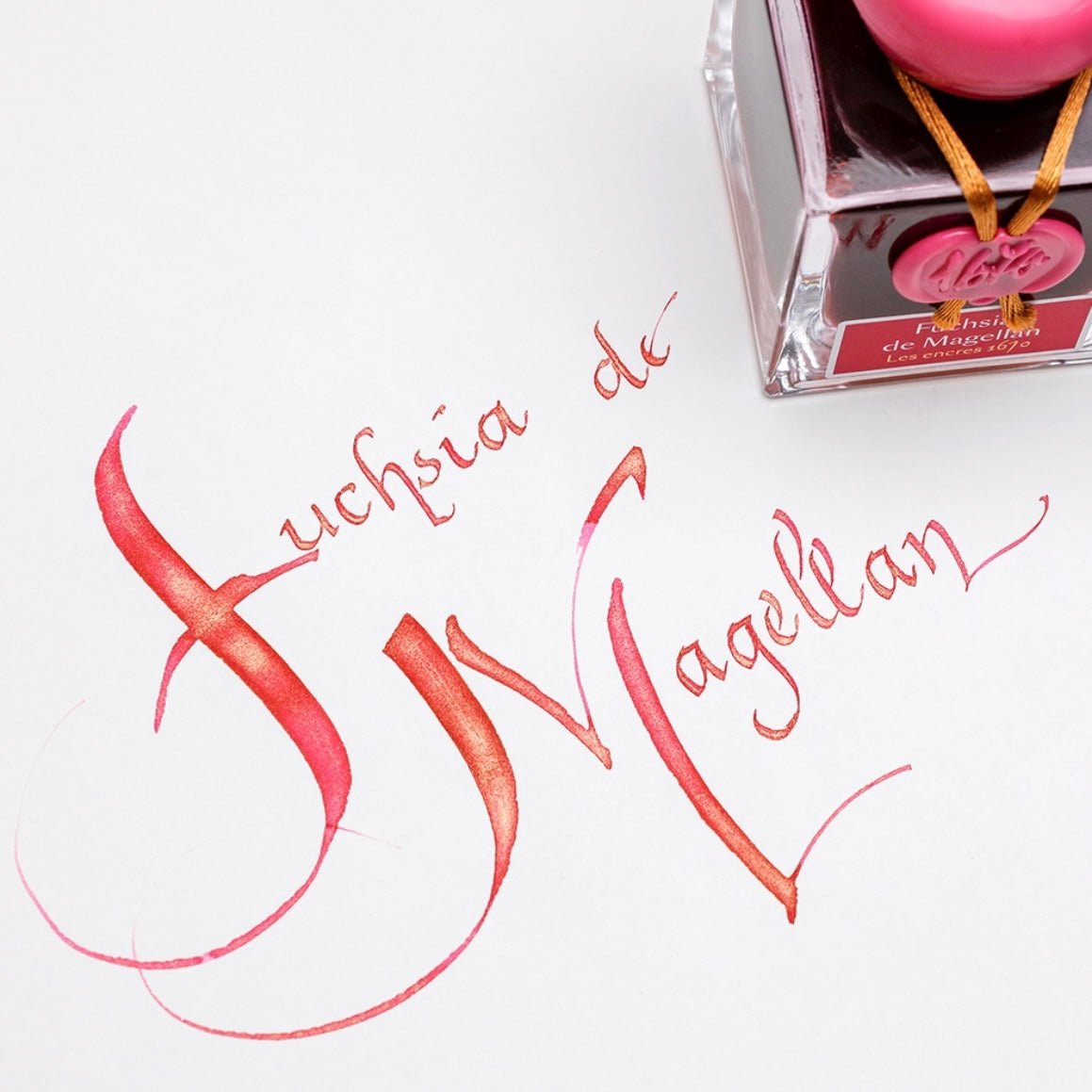 Encre d'écriture pailletée J. Herbin | Fuchsia de Magellan - Jacques Herbin - millenotes