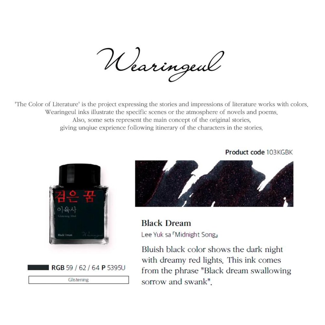 Encre pour stylo plume Wearingeul | Black Dream - Wearingeul - millenotes