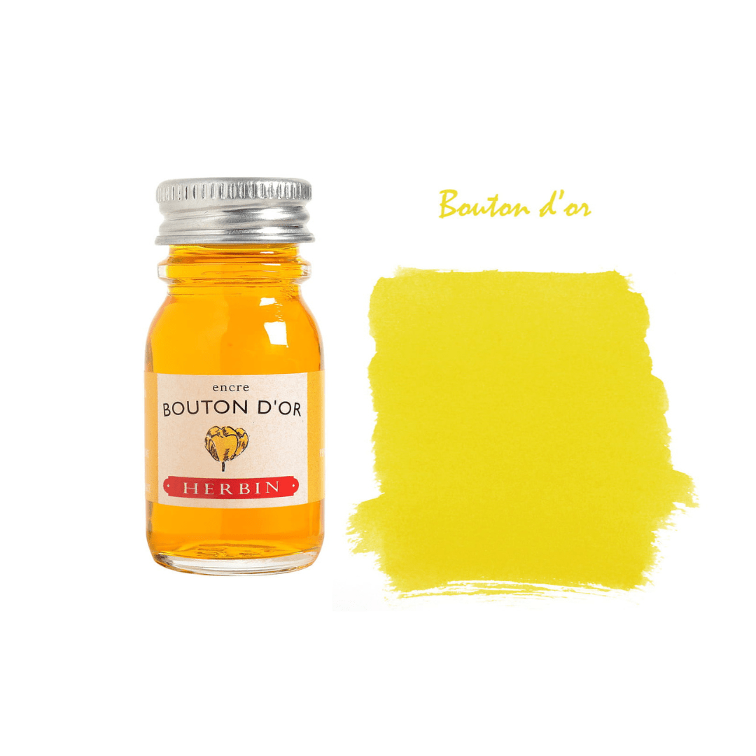 Encre Stylo plume J. Herbin flacon 10ml - Jacques Herbin - Bouton d'or - millenotes