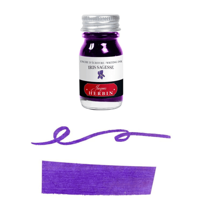 Encre Stylo plume J. Herbin flacon 10ml - Jacques Herbin - Iris sagesse - millenotes