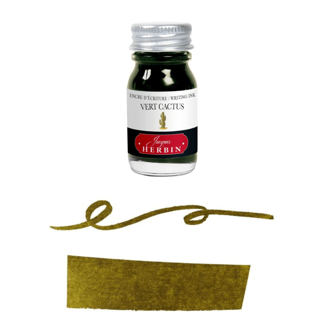 Encre Stylo plume J. Herbin flacon 10ml - Jacques Herbin - Vert cactus - millenotes