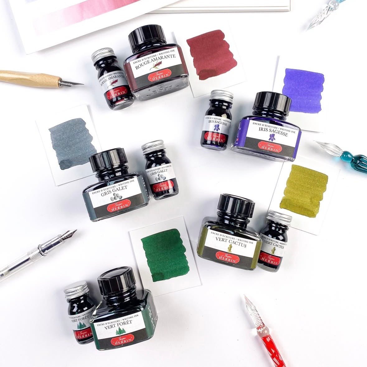 Encre Stylo plume J. Herbin | La perle des encres | flacon 10ml - Jacques Herbin - Gris galet - millenotes