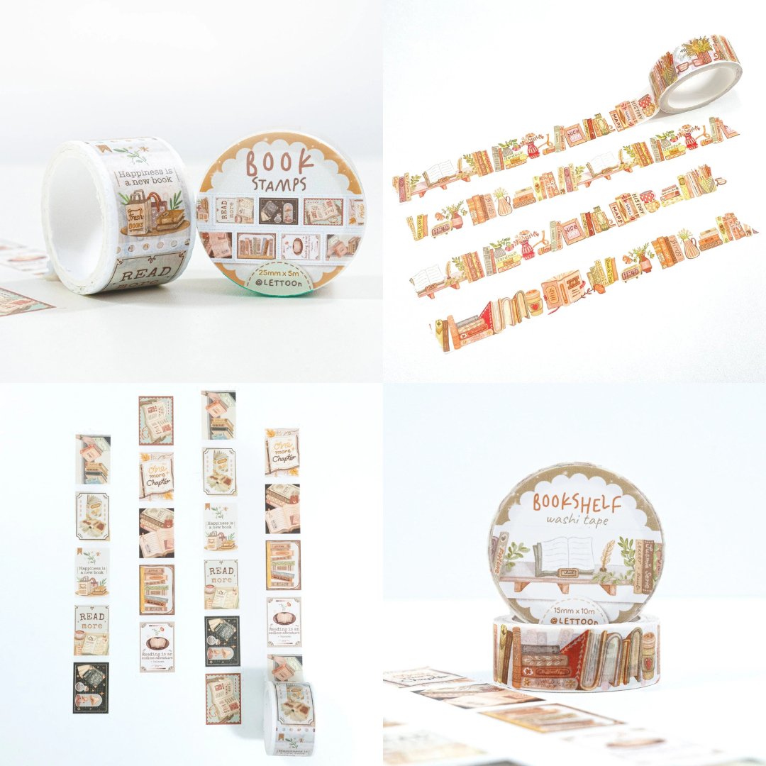 Ensemble de deux washi tape | Lovely Reading Time - LETTOON - millenotes