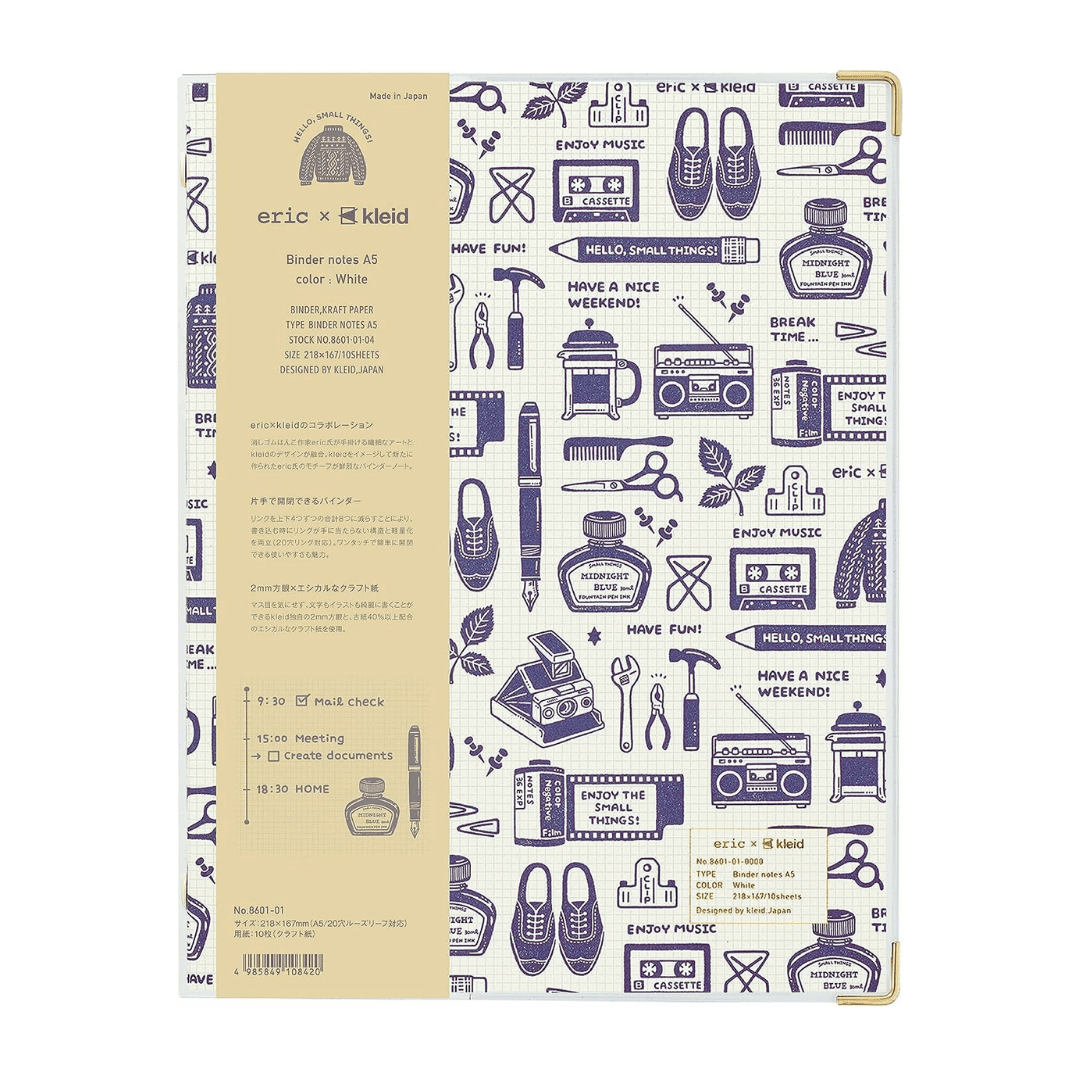 Eric Small Things x Kleid | Classeur de notes A5 | Blanc - Eric Small Things x Kleid - millenotes