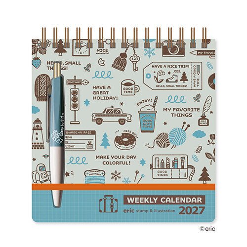 Eric Small Things x Shinnippon | Agenda hebdomadaire 2027 avec un stylo - Eric Small Things x Shinnippon - millenotes