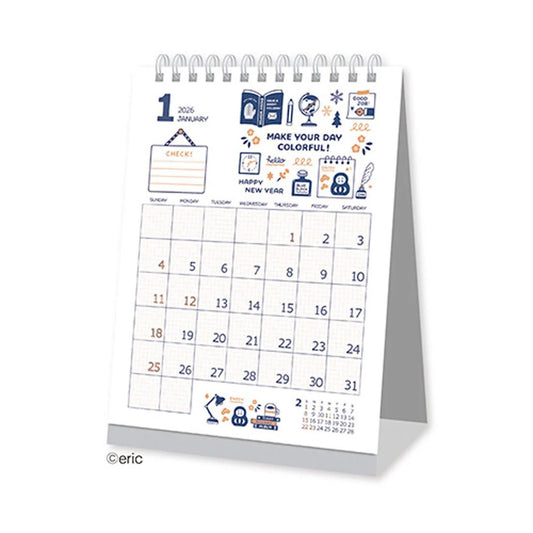 Eric Small Things x Shinnippon | Calendrier de bureau 2026 - Eric Small Things x Shinnippon - millenotes